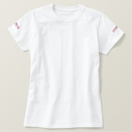 Hot Pink: Pretty Wahine Embroidered T Shirt