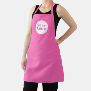 Hot Pink Professional Custom Business Logo  Apron