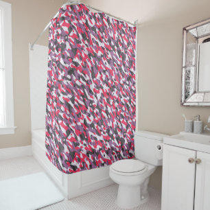 Hot pink, purple and black camo abstract