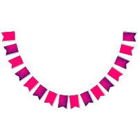Hot Pink Purple Mix Bunting Banner – Customizable