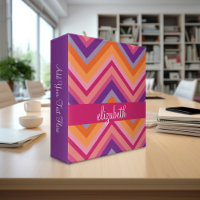Hot Pink Purple Orange Chevron Pattern