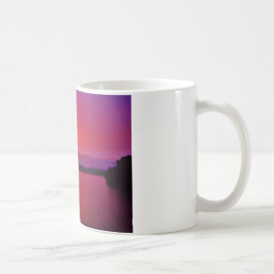 Hot Pink Purple sunset on Lake Arrowhead Coffee Mug