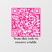 Hot Pink QR Code | Table Reservation |