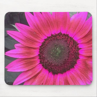 HOT Pink Raspberry Sunflower mousepad