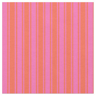 Hot Pink & Red Striped/Lined Pattern Fabric