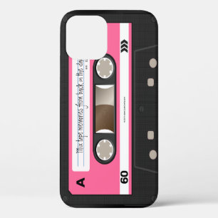 Hot Pink Retro Cassette Tape Personalized Case
