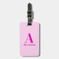Hot Pink Retro Dolly Monogram