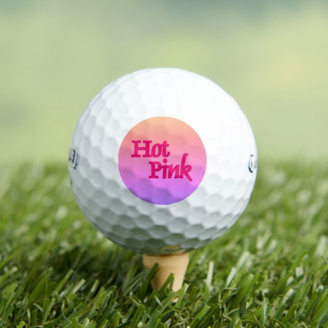 Hot Pink reverse Callaway Supersoft golf balls 12 (Insitu Tee)