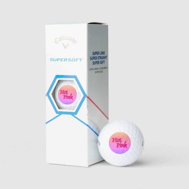 Hot Pink reverse Callaway Supersoft golf balls 3pk (Packaging)