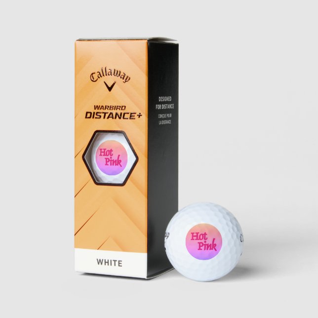 Hot Pink reverse Callaway Warbird golf balls 3 pk (Packaging)