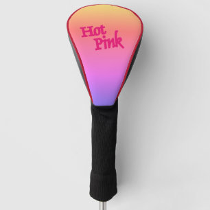 Hot Pink reverse golf club driver head cover