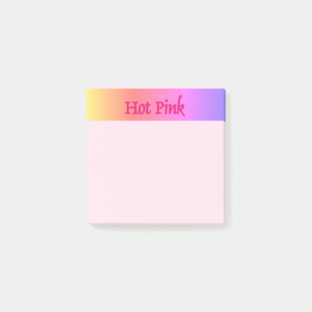 Hot Pink reverse pink note pads (Front)