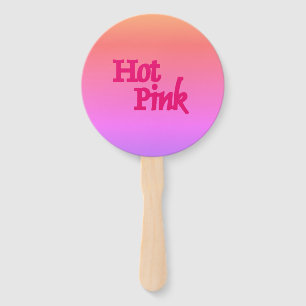 Hot Pink reverse round hand fans