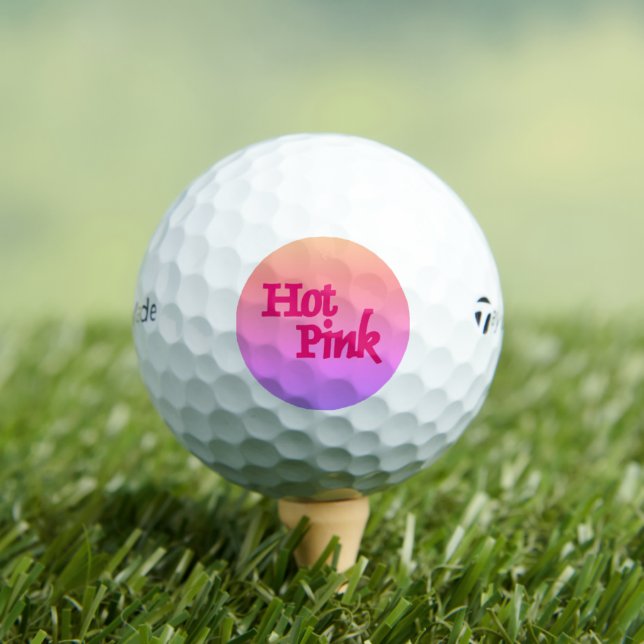 Hot Pink reverse Taylor Made TP5 golf balls 12 pk (Insitu Tee)