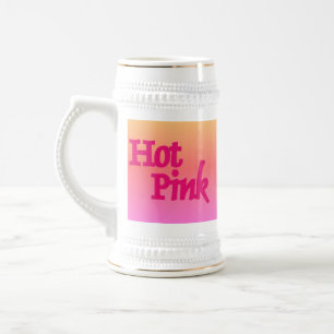 Hot Pink reverse white stein gold trim