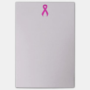 Hot Pink Ribbon Support Awareness Post-it Notes