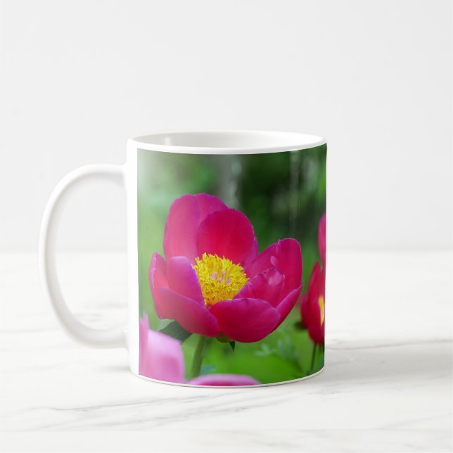 Hot Pink Rose Coffee Mug (Left)