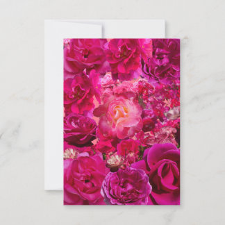 Hot Pink Rose Collage Card