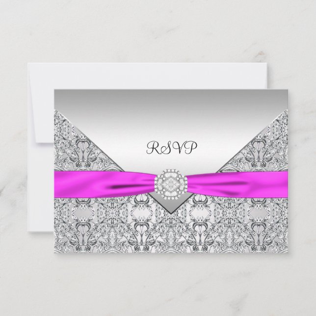 Hot Pink RSVP Card (Front)