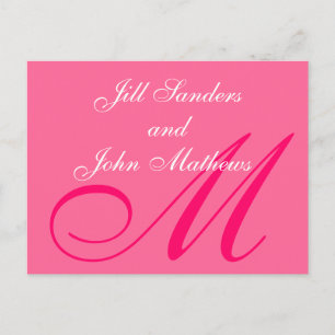 Hot Pink Save the Date Announcements Postcards