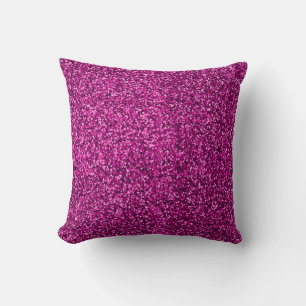 Hot pink Sequin bling Throw Pillow