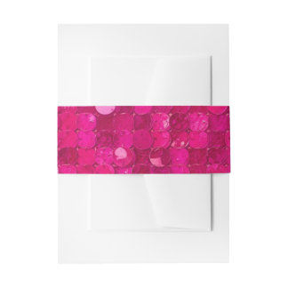 Hot Pink Sequin Invitation Belly Band