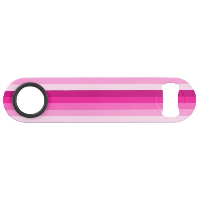 Hot pink shadow stripes bar key (Back Horizontal)
