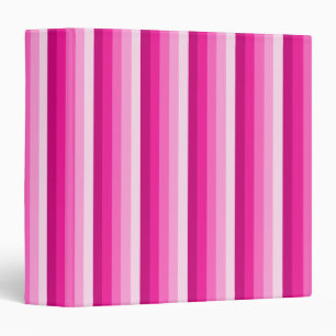 Hot pink shadow stripes binder