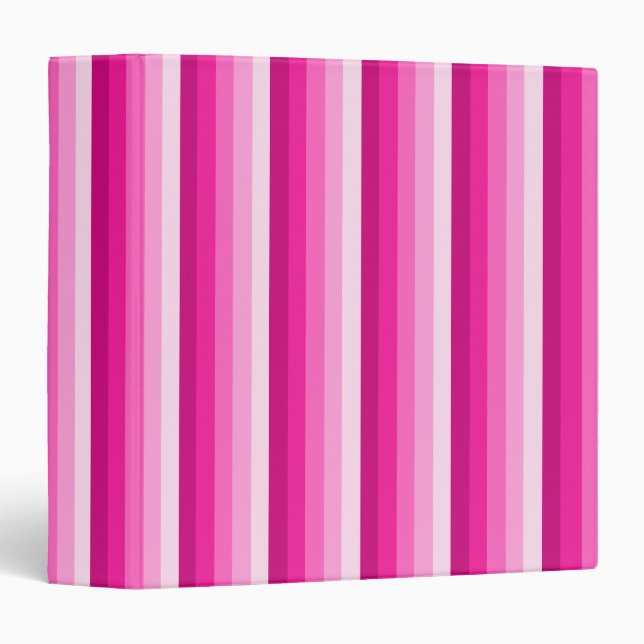 Hot pink shadow stripes binder (Front/Spine)