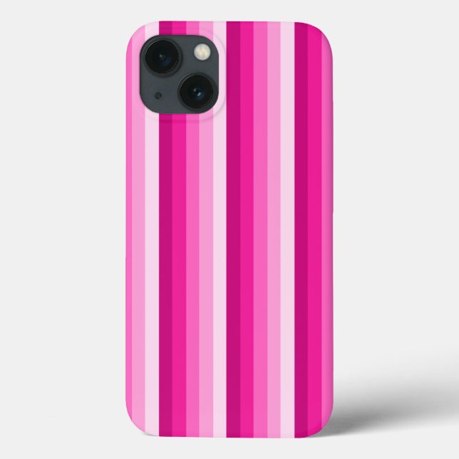 Hot pink shadow stripes Case-Mate iPhone case (Back)