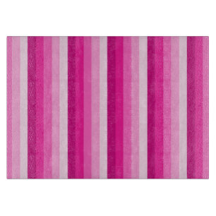 Hot pink shadow stripes cutting board