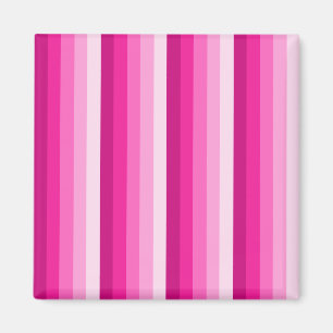 Hot pink shadow stripes magnet