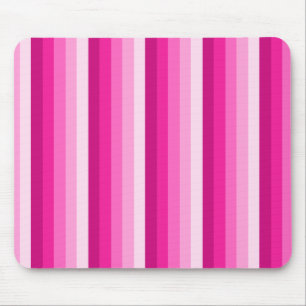Hot pink shadow stripes mouse pad