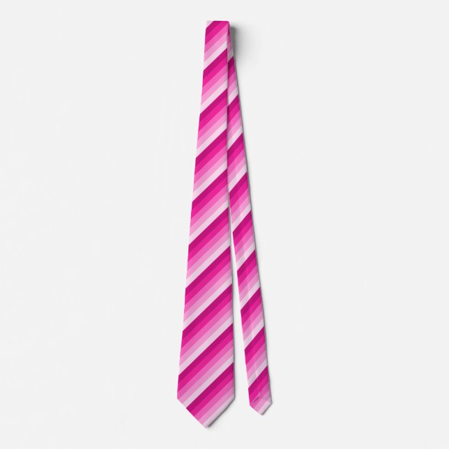Hot pink shadow stripes tie (Front)