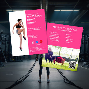 hot pink Sidebar Photo gym personal trainer fit Fl Flyer
