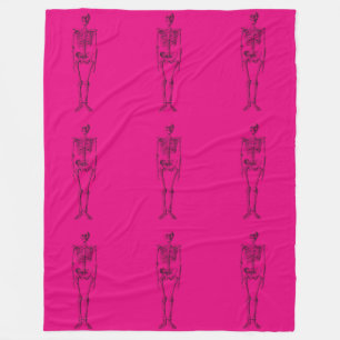 hot pink skeleton blanket