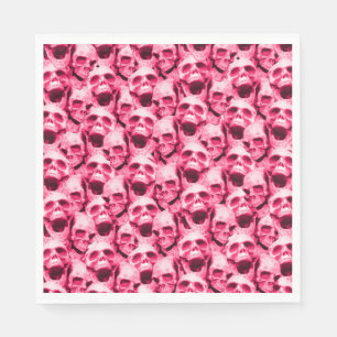 Hot Pink Skulls Napkin