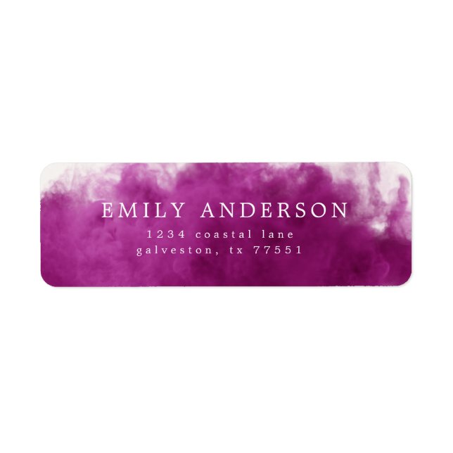 hot pink smoke effect modern return address (Front)