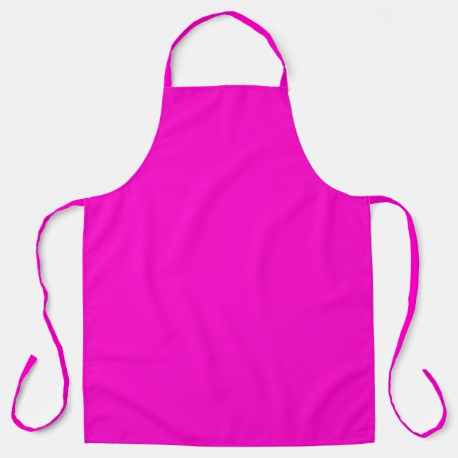Hot Pink Solid Colour Apron (Front)