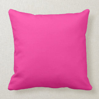 Hot Pink Solid Colour Background Throw Pillow