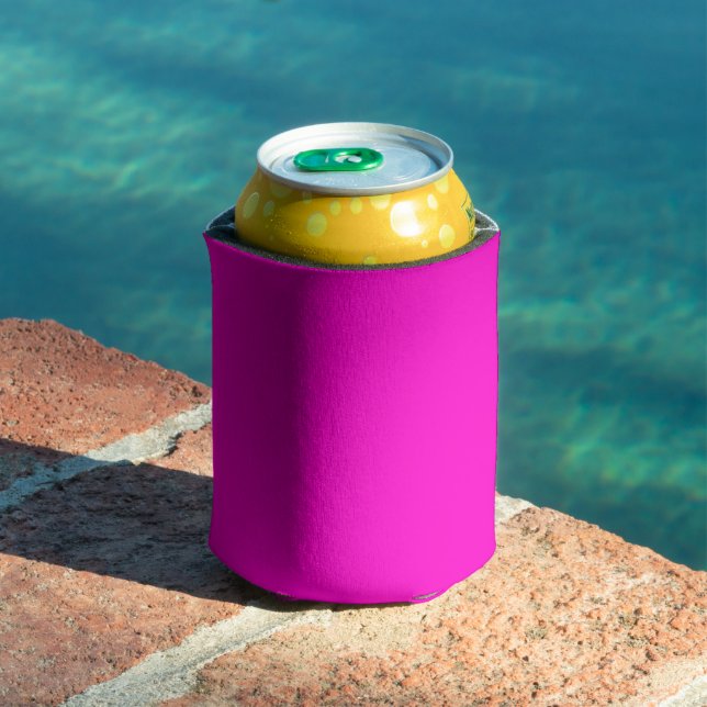 Hot Pink Solid Colour Can Cooler (In Situ Pool)