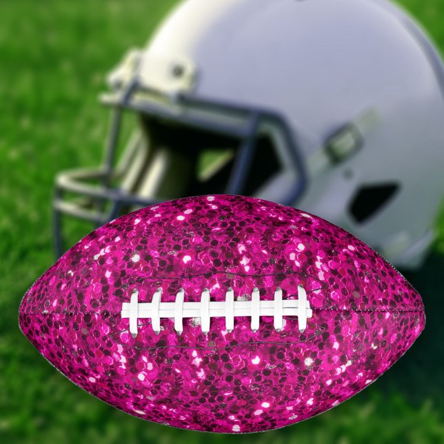 Hot pink sparkles faux glitter bling  football (Creator Uploaded)