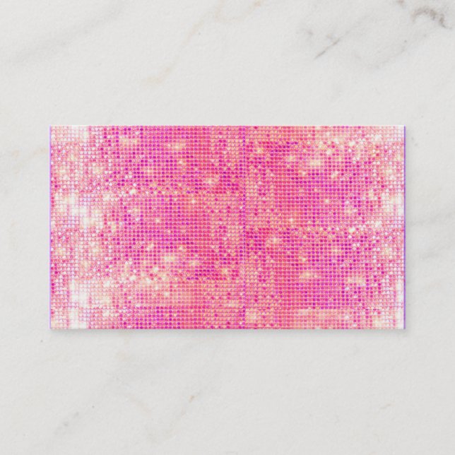 Hot Pink Sparkly Sequins Business Card (Front)