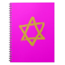 Hot Pink Star of David Notebook