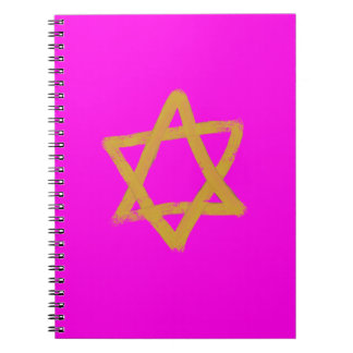 Hot Pink Star of David Notebook
