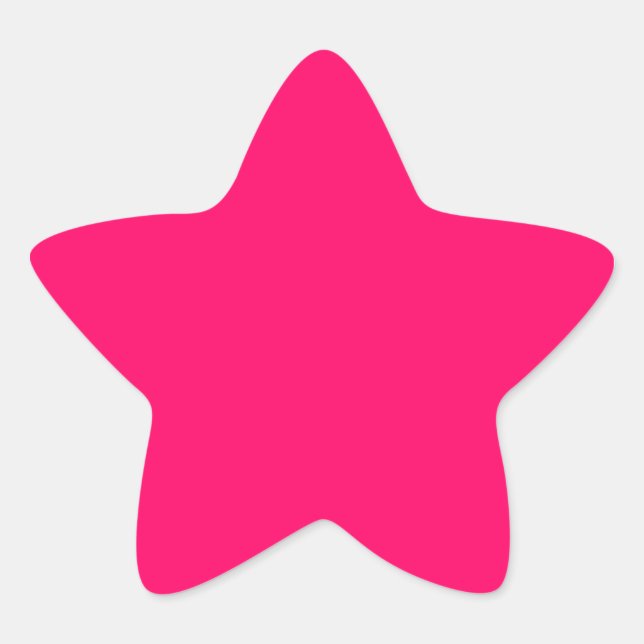 Hot Pink Star Sticker (Front)