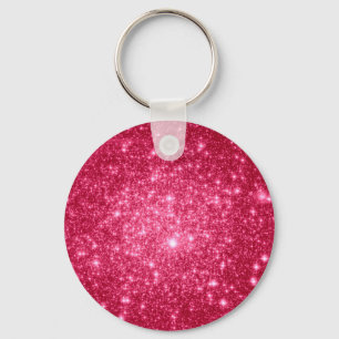 Hot Pink Stars Keychain
