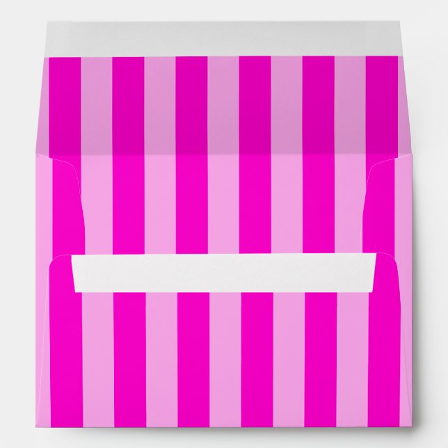 Hot Pink Stripes Envelope (Back (Bottom))