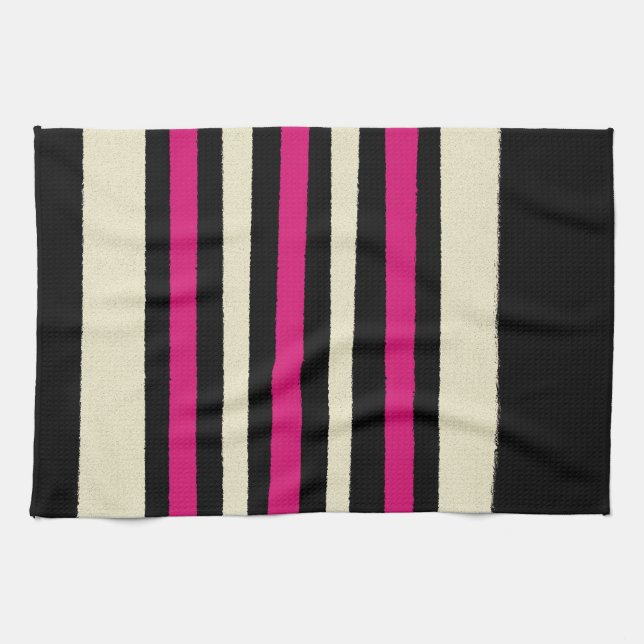 Hot Pink Stylish Trendy Kitchen Towel (Horizontal)
