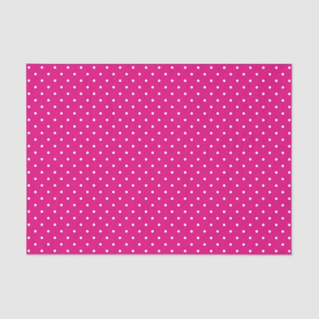Hot Pink Swiss Dots | Tissue Paper (Front)